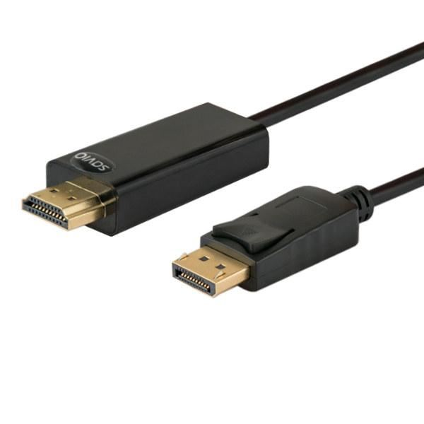 Cablu, Savio, CL-56, Displayport tata - HDMI tata, 1.5 m, Negru
