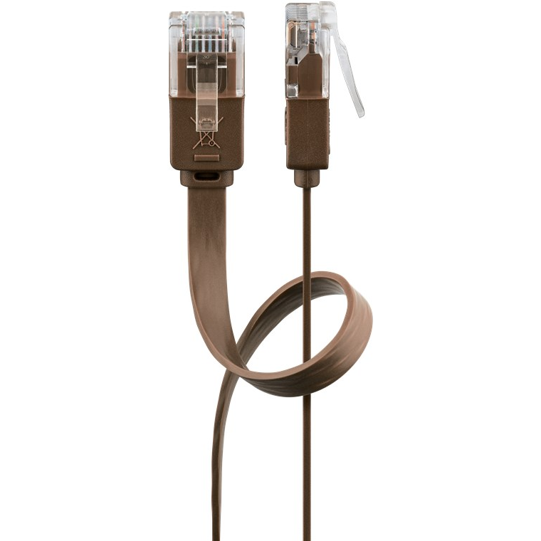 Kábel LAN Patchcord CAT 6 U/UTP PLOCHÁ c bronz 20m