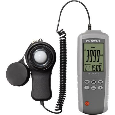 Fénymérő, luxmérő, megvilágítás mérő készülék 0.01 - 400000 lx VOLTCRAFT MS-200LED (MS-200LED)