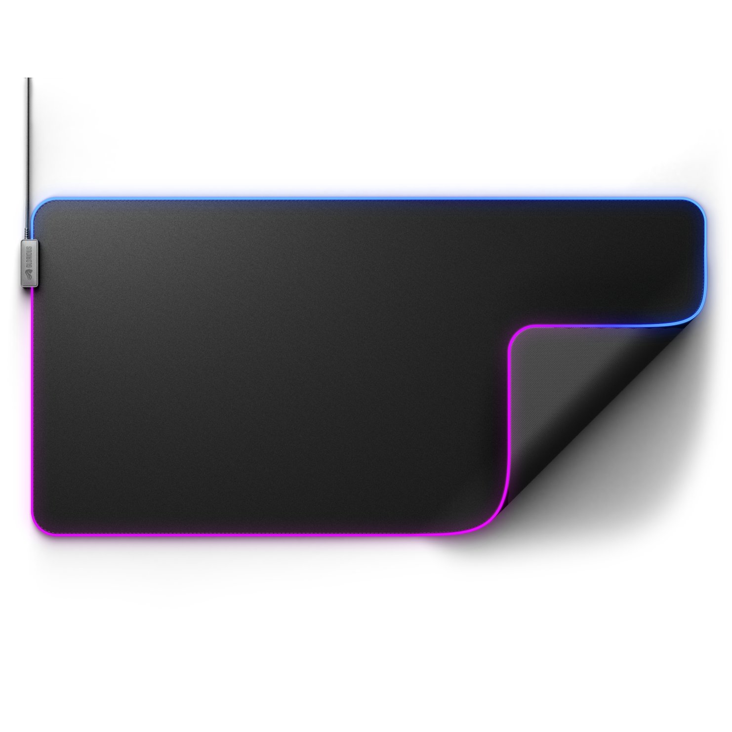 Glorious Gaming Mouse Pad 2 GLED, XXL Játékhoz alkalmas egérpad Fekete (GLO-MP2-GLED-XXL-B)