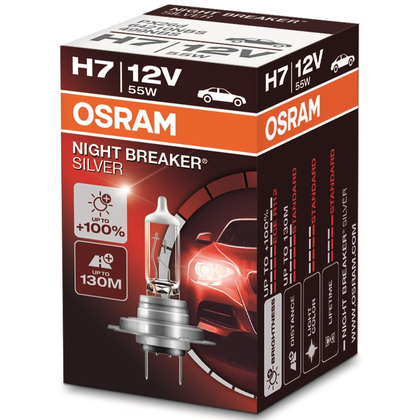 OSRAM H7 Night Breaker SILVER +100% (64210NBS)