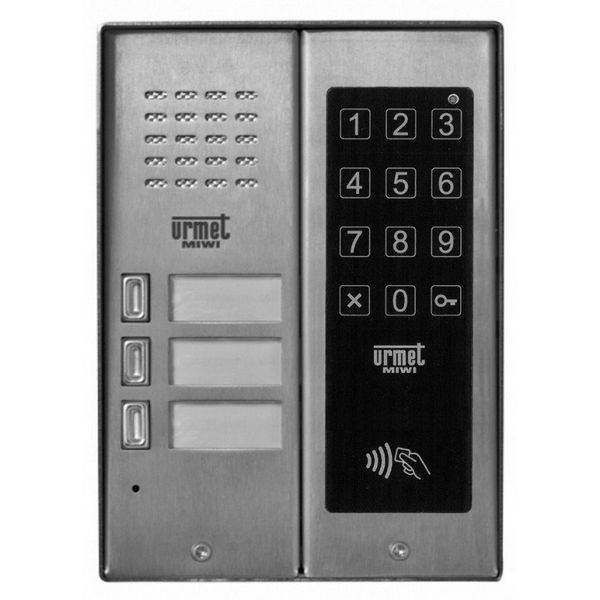 5025/2D-ZK-RF Urmet Panel rozmówny, 2 przyciski wywołania, czytnik zbliżeniowy, dotykowy zamek kodowy