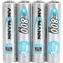 Mikroceruza akku AAA NiMH, 1,2V 800 mAh, 4 db, Ansmann maxE HR3, HR03, UO100557, DC2400, DC2400B4N, LR03