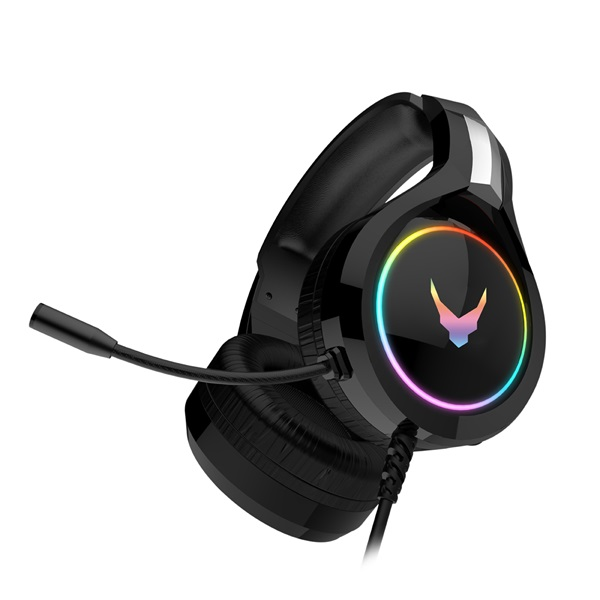 Геймърски слушалки Omega VARR VH6060B с 50-милиметрови RGB високоговорители, черни