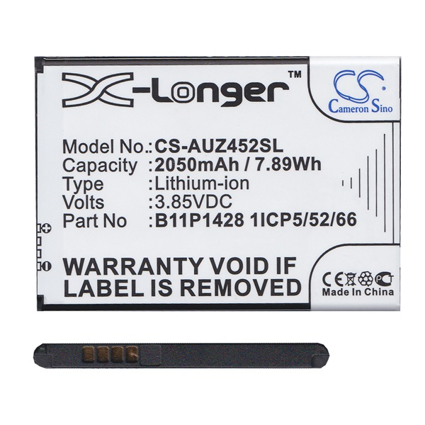 Cameron Sino Li-Ion akku (3.85V/2050mAh, Asus 0B200-01910000 kompatibilis) FEKETE Asus Zenfone Go (ZB452KG) (CS-AUZ452SL)