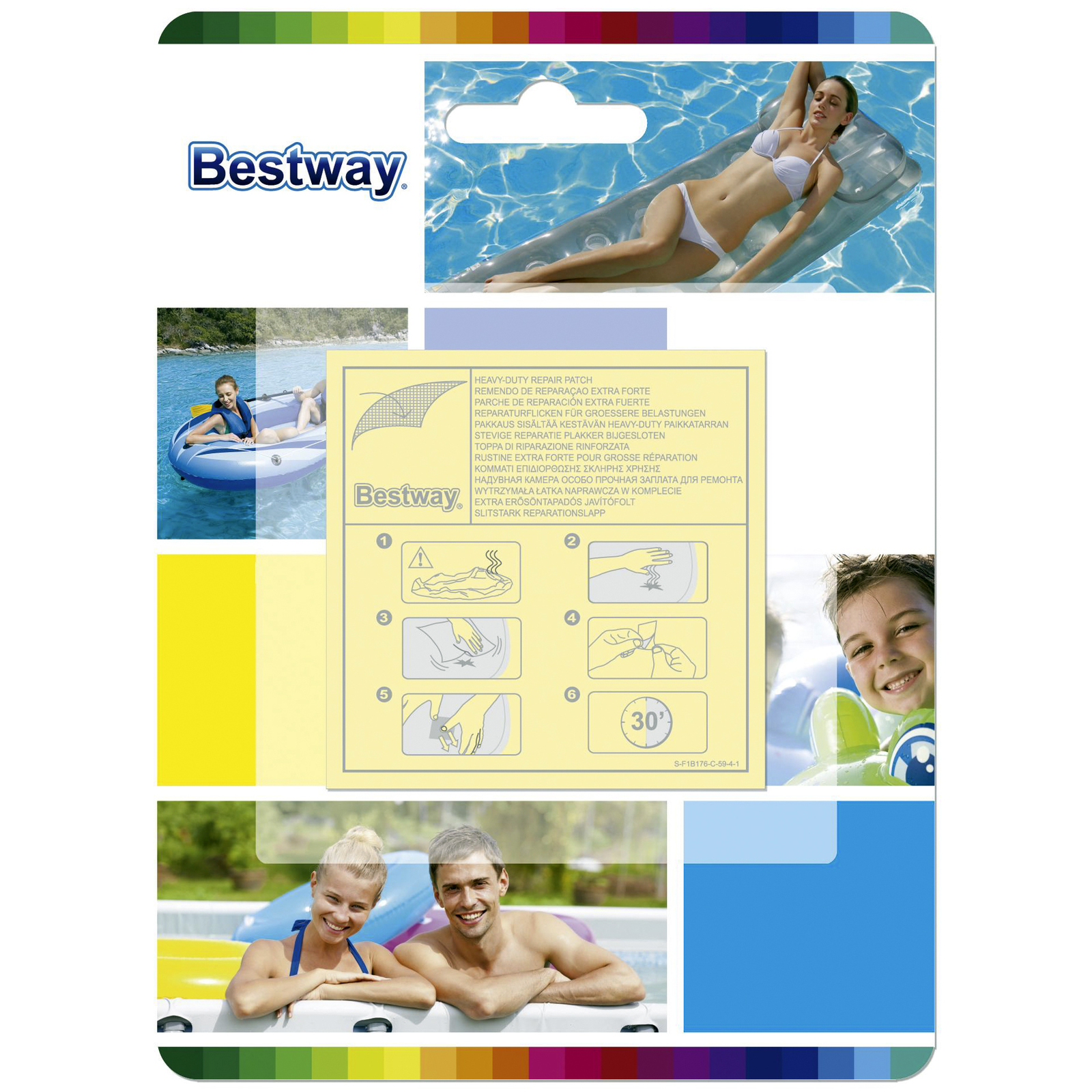 Bestway Öntapadós strandjáték javító készlet - 10 darabos (76829)