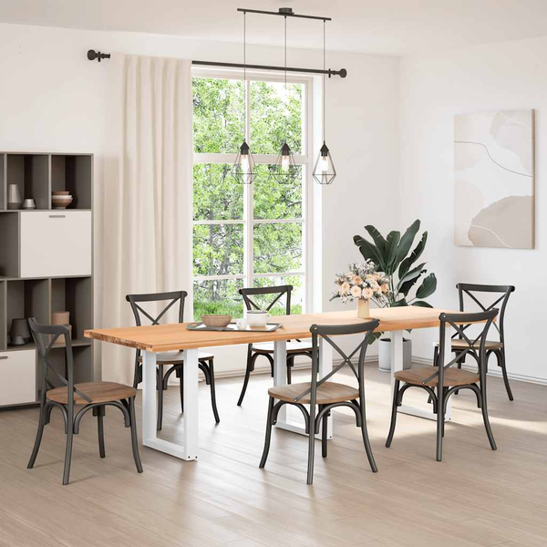 Picioare măsuță cafea în formă U 3 buc alb 70x(72-73) cm oțel