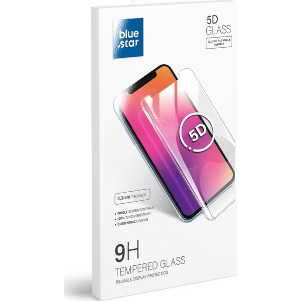 Edzett Üveg Tempered Glass BlueStar - Samsung Galaxy S21 Ultra Full Face Teljes Képernyős / Kis Méret - Fekete Edzett Üveg Tempered Glass BlueStar Üvegfólia