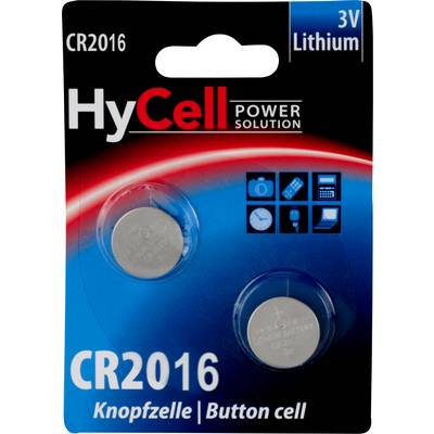 CR2016 lítium gombelem, 3 V, 70 mA, HyCell BR2016, DL2016, ECR2016, KCR2016, KL2016, KECR2016, LM2016