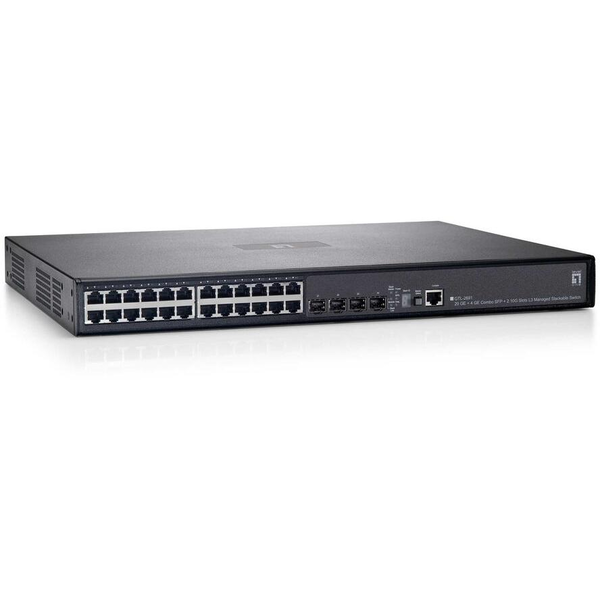 LevelOne GTL-2691 netværksswitch Administreret L3 Gigabit Ethernet (10/100/1000) Sort