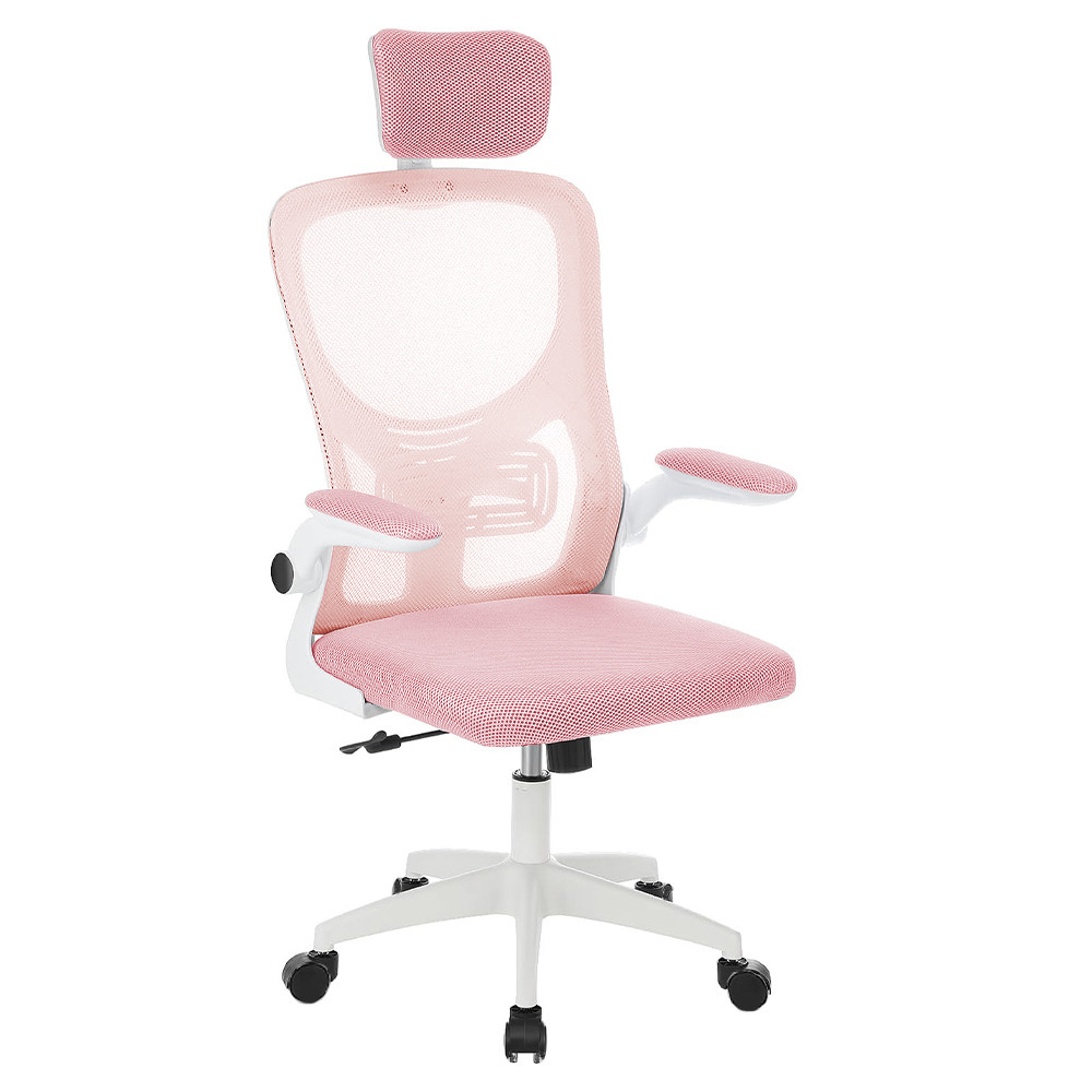 TIMELESS Ergonomikus irodai szék deréktámasszal fejtámlával rózsaszín