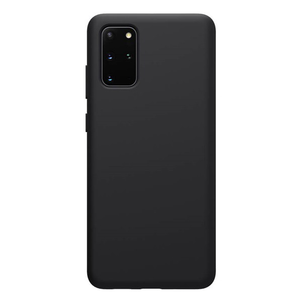NILLKIN FLEX PURE szilikon telefonvédő (ultravékony, környezetbarát, mikrofiber plüss belső, matt) FEKETE [Samsung Galaxy S20 Plus 5G (SM-G986)] (5996457940837)
