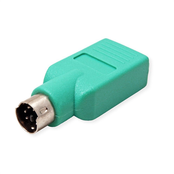 Value 12.99.1072 PS/2 adaptér USB A zelený