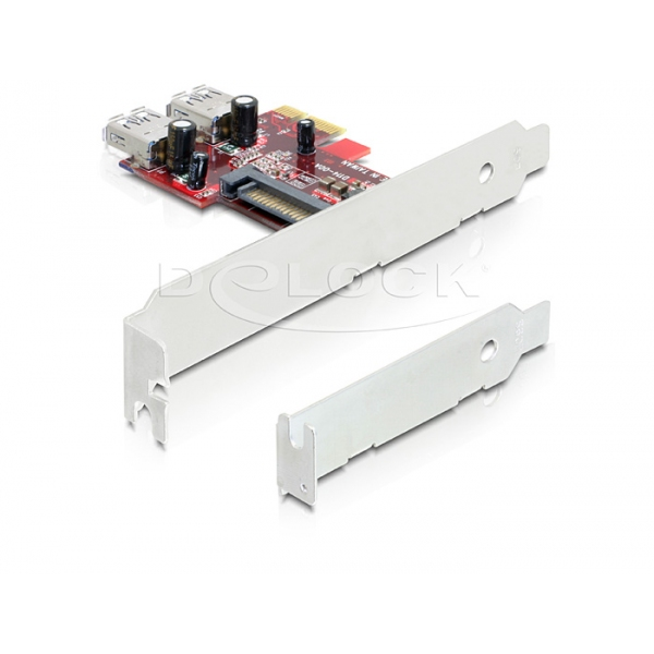 DELOCK PCI-E x1 2 portos IO vezérlő (USB 3.0 internal) (89272)