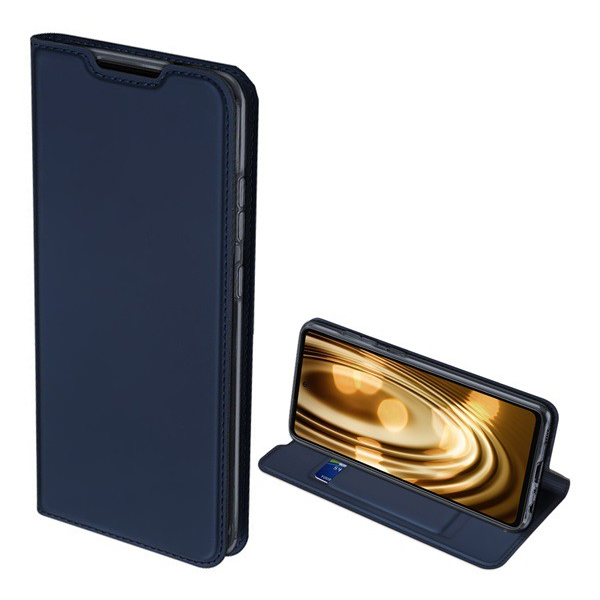 Калъф DUX DUCIS SKIN PRO стоящ, ефект кожа (FLIP, странично отваряне, държач за банкова карта, функция за държач за бюро) ТЪМНО СИН [Samsung Galaxy A72 5G (SM-A726F)] (5996591035444)