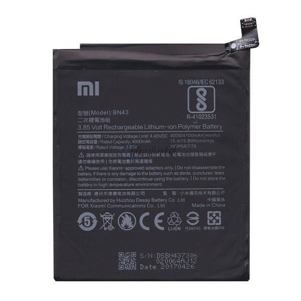 Xiaomi 4000 mAh LI-Polymer belső akku (beépítése szakértelmet igényel) (BN43)