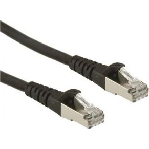 Patchcord Roline S/FTP 6a RJ45 / RJ45 3 m černý