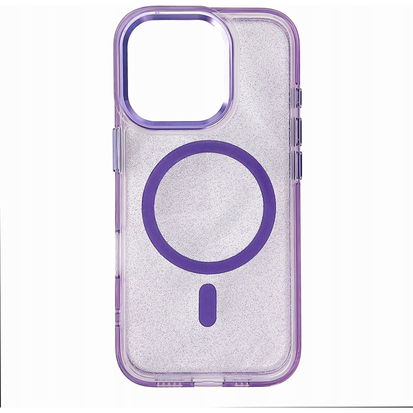 Funda Con Purpurina Para Magsafe Funda Con Purpurina Para Móvil Iphone 16 Pro Rosa
