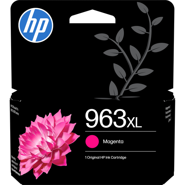 HP 963XL High Yield Magenta Original Ink Cartridge глава и патрон за мастиленоструен принтер 1 броя Оригинал Висок (XL) добив Пурпурен