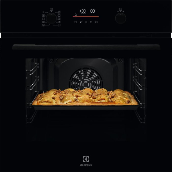 Electrolux EOFDP46BK, Beépíthető sütő, Pirolitikus öntisztító, Behúzható gombok, Digitális kijelző, Érintős vezérlés, Grill, A+ energiaosztály, 65 l, Fekete