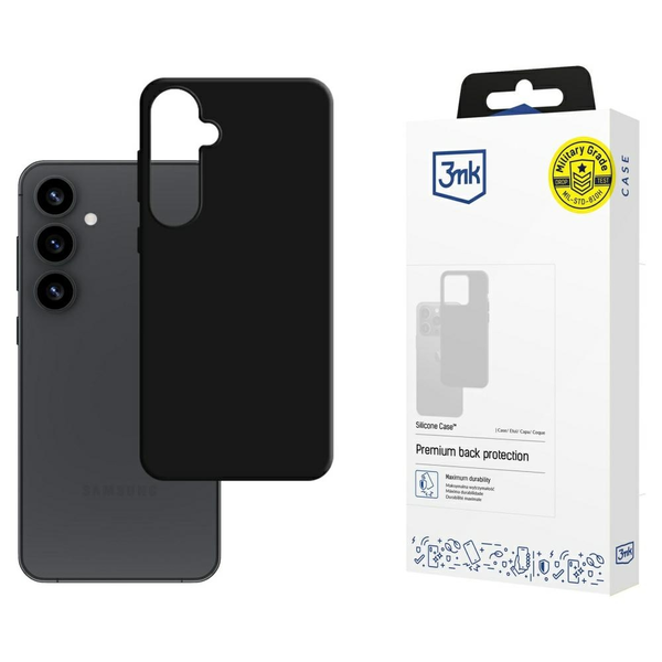 3MK Silicone Case Samsung Galaxy S25 védőtok fekete 5903108628747