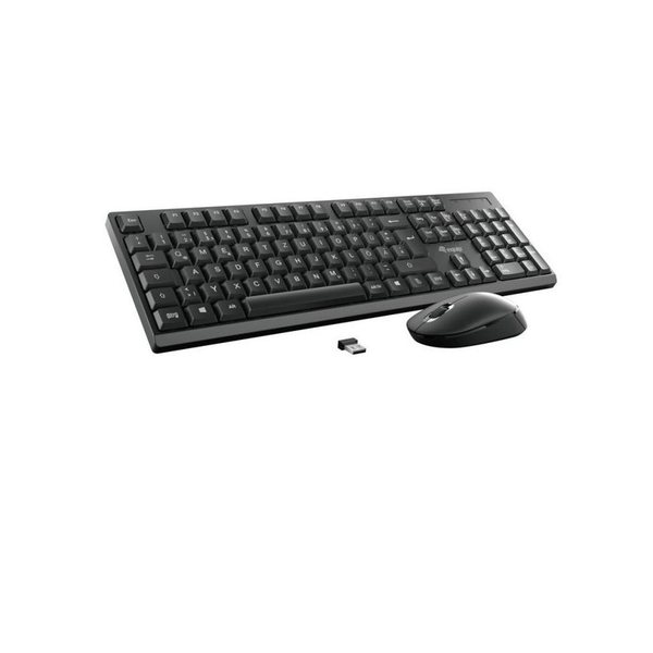 Equip 245220 billentyűzet Egér mellékelve Vezeték nélküli RF QWERTZ Német Fekete