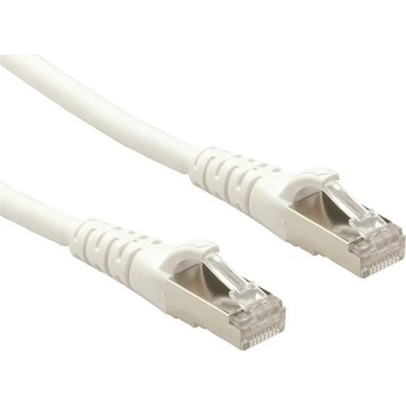 Roline 21.15.2867 RJ45 Hálózati kábel, patchkábel CAT 6A S/FTP 10.00 m Fehér Kettős árnyékolás, Halogénmentes, Lángálló 1 db