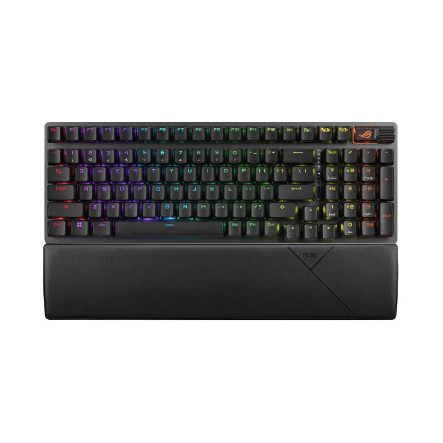 ASUS ROG Strix Scope II 96 Wireless klávesnica Hranie USB + RF Wireless + Bluetooth AZERTY Francúzsky Čierna