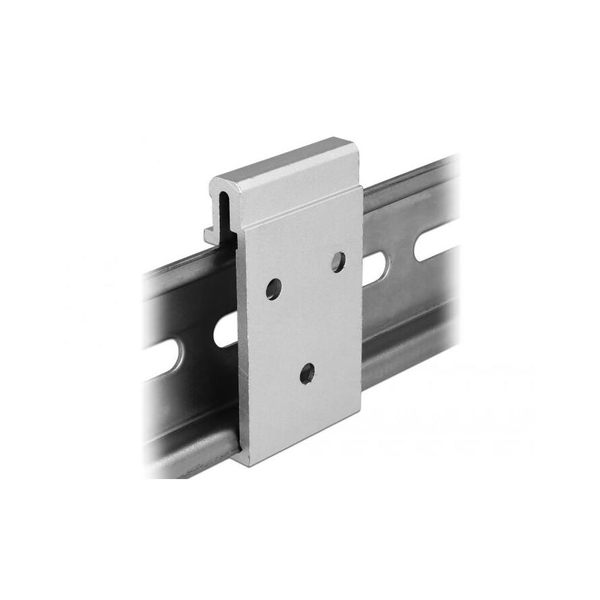 DELOCK Aluminium Montageclip für Hutschiene 3 Befestigungen