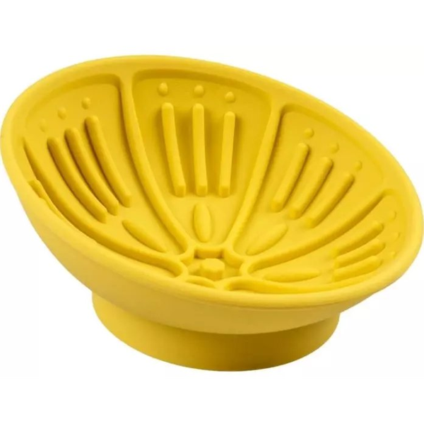 Duvo+ LICK BOWL KIWI 225ml/14x14x6.5cm ŻÓŁTA