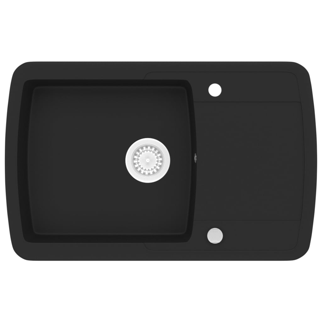 fekete, egymedencés gránit mosogatótálca (142944)