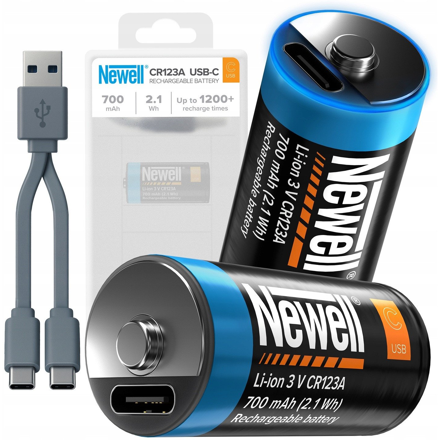 NEWELL USB-C CR123A újratölthető akkumulátor 700 mAh (NL4206)