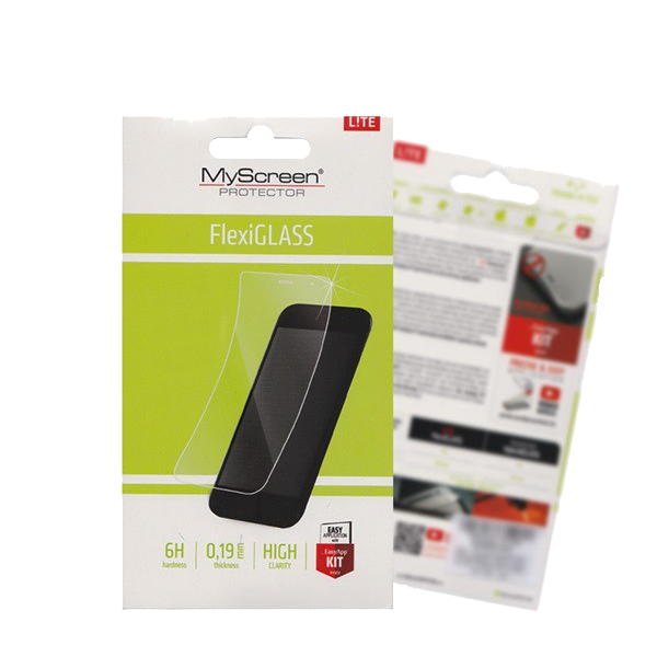 MYSCREEN LITE FLEXI GLASS képernyővédő üveg (karcálló, ütésálló, 0.19mm, 6H) ÁTLÁTSZÓ [CAT B15]