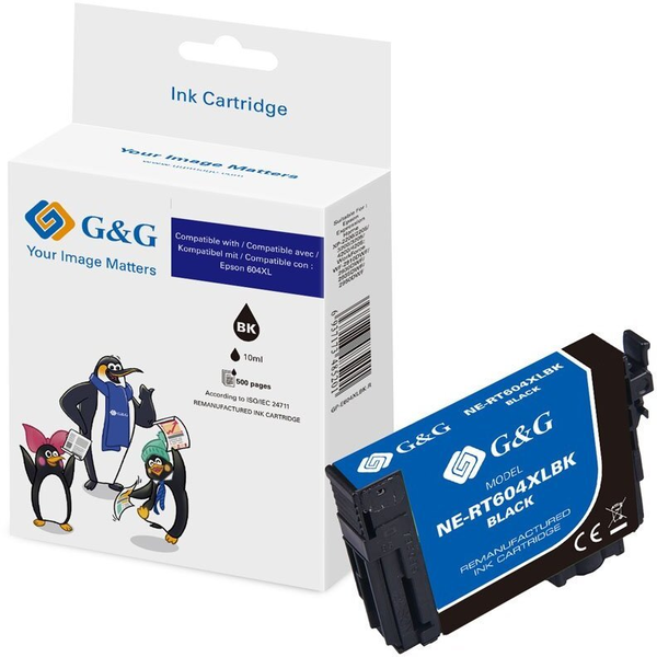 G&G Druckerpatrone Schwarz BK kompatibel mit Epson 604XL