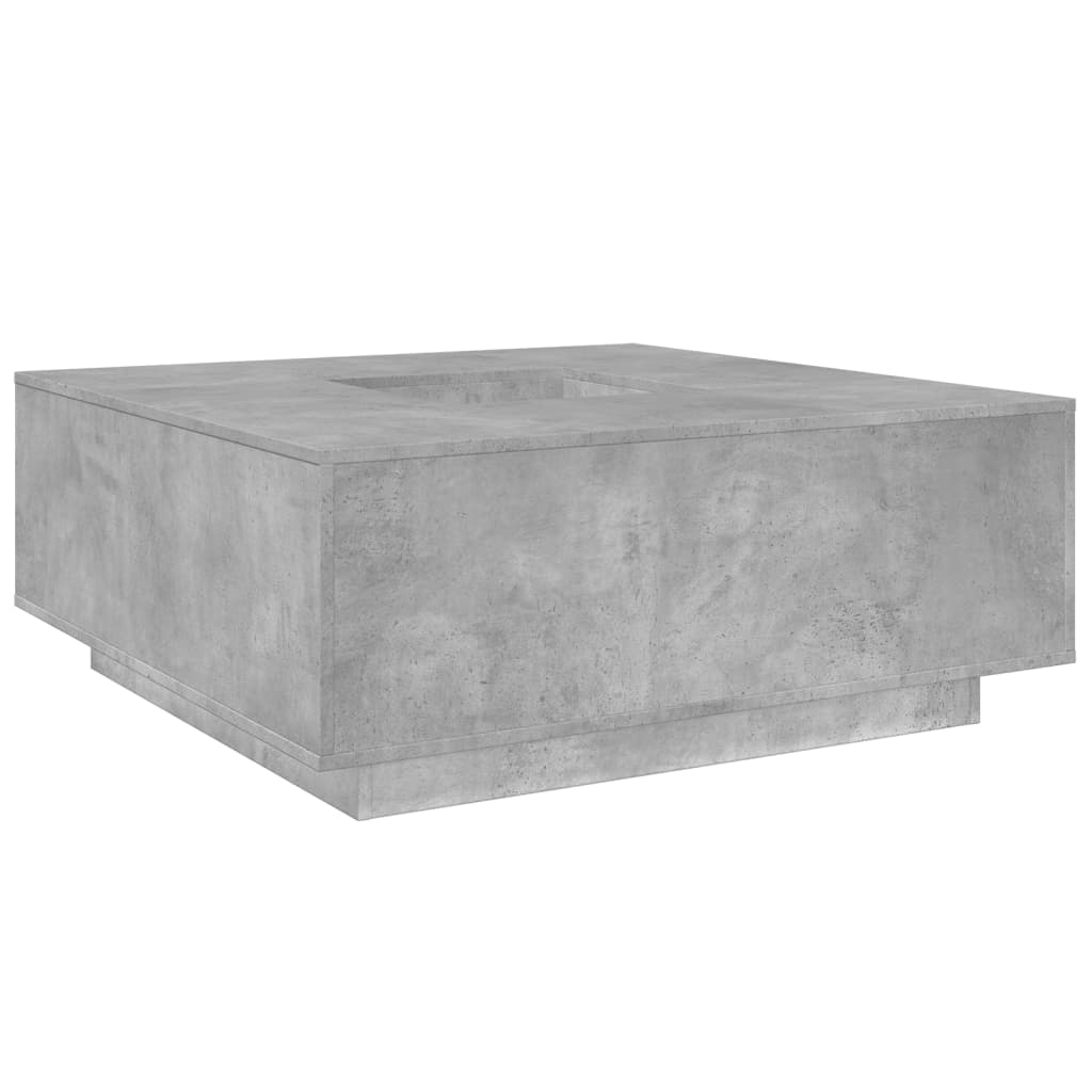 betonszürke szerelt fa dohányzóasztal 100x100x40 cm (3284052)