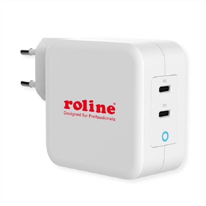 Roline Hálózati USB-A/USB-C töltő - Fehér (100W) (19.11.1053)