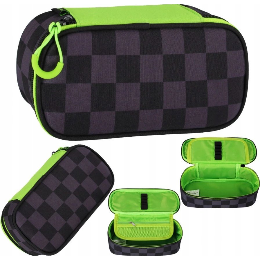 Starpak Ovális Tolltartó - Grey Block (STK PIO693)