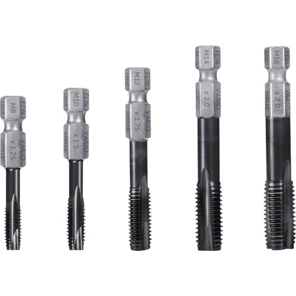 Fein Menetfúró M8, M10, M12, M14, M16 HSS 5 db (63110046010) (63110046010)