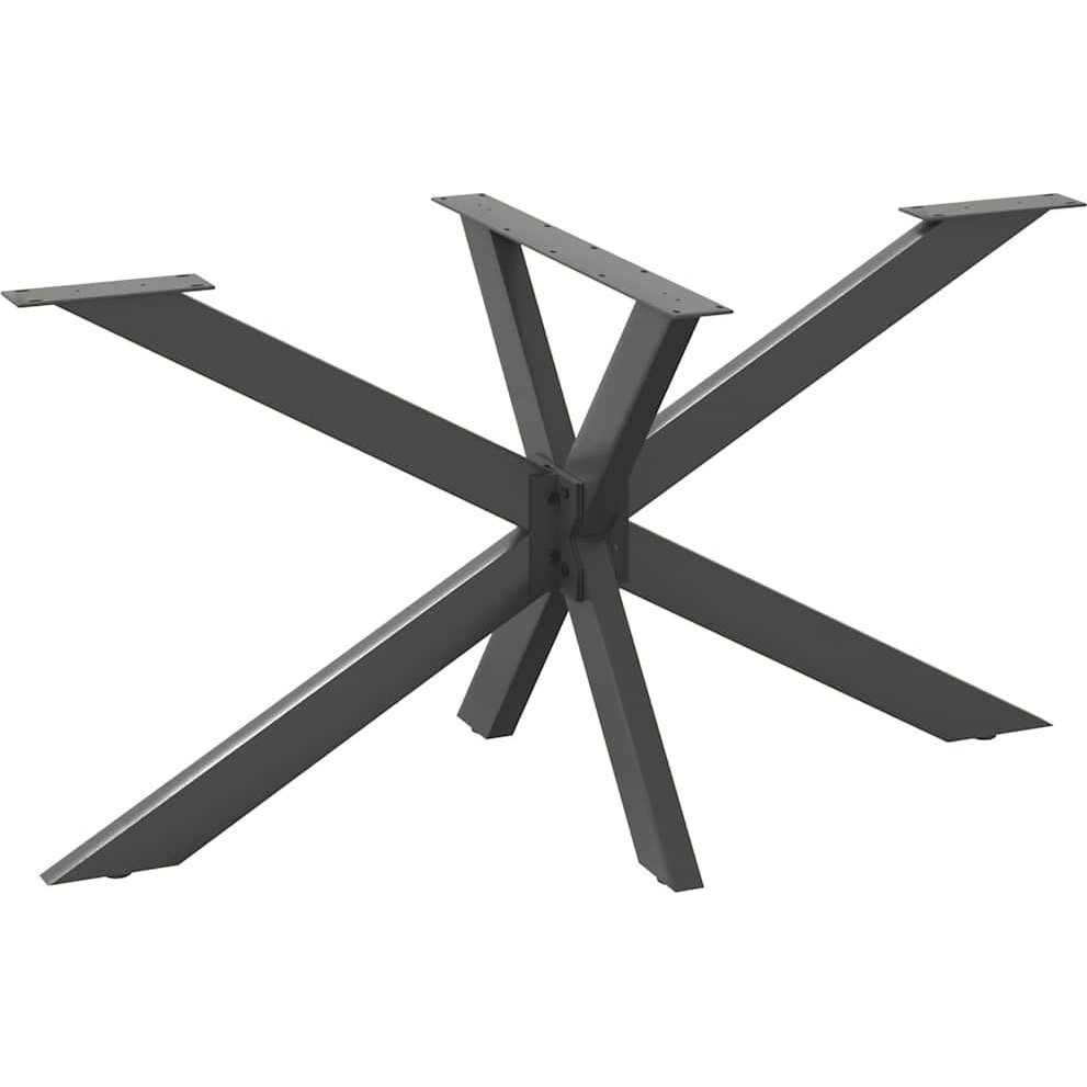 antracit acél étkezőasztal lábak pók alakú 150x78x(72-73) cm (4013118)