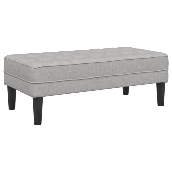 Bancă, gri nor, 113x57x39 cm, textil