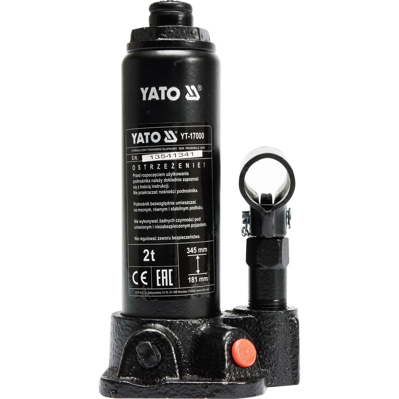 YATO Hidraulikus olajemelő 2t (YT-17000)