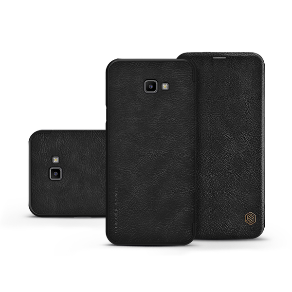 Nillkin Qin Samsung Galaxy J4 Plus Bőr Flip Oldalra Nyíló Tok - Fekete