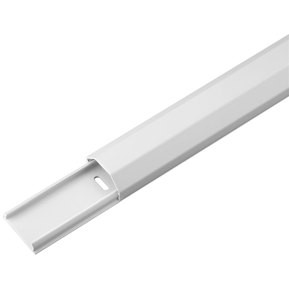 Goobay 90727 Félkör alakú alumínium kábelcsatorna 1m - Fehér (90727)