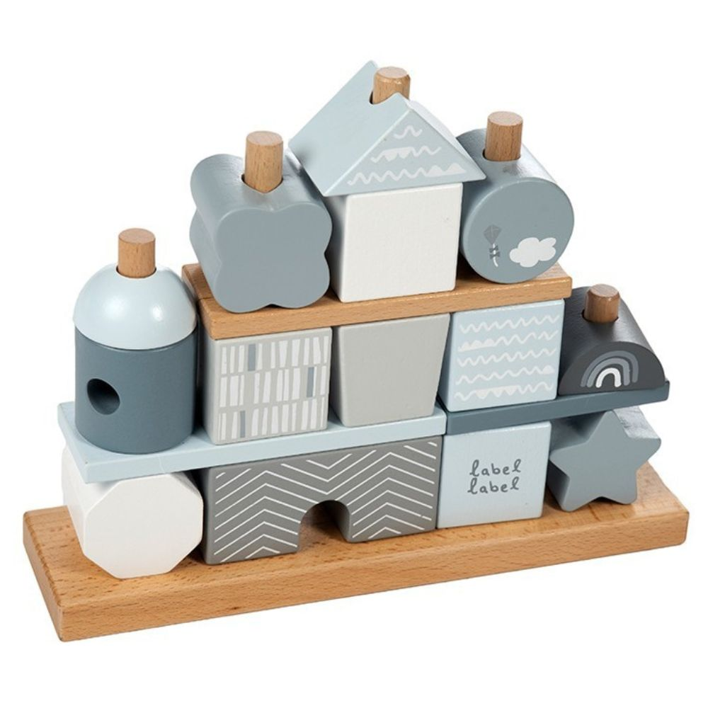Label-Label: Montessori formaépítő fajáték - Kék (25095)