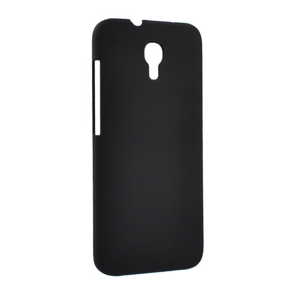 Műanyag telefonvédő (gumírozott) FEKETE [Alcatel Idol 2S (OT-6050)] (5996457462261)