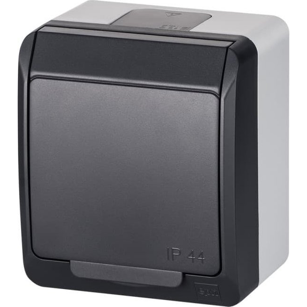  Elektro-Plast HERMES Gniazdo pojedyncze z/u 2P+Z SCHUKO IP44 antracyt 0324-07