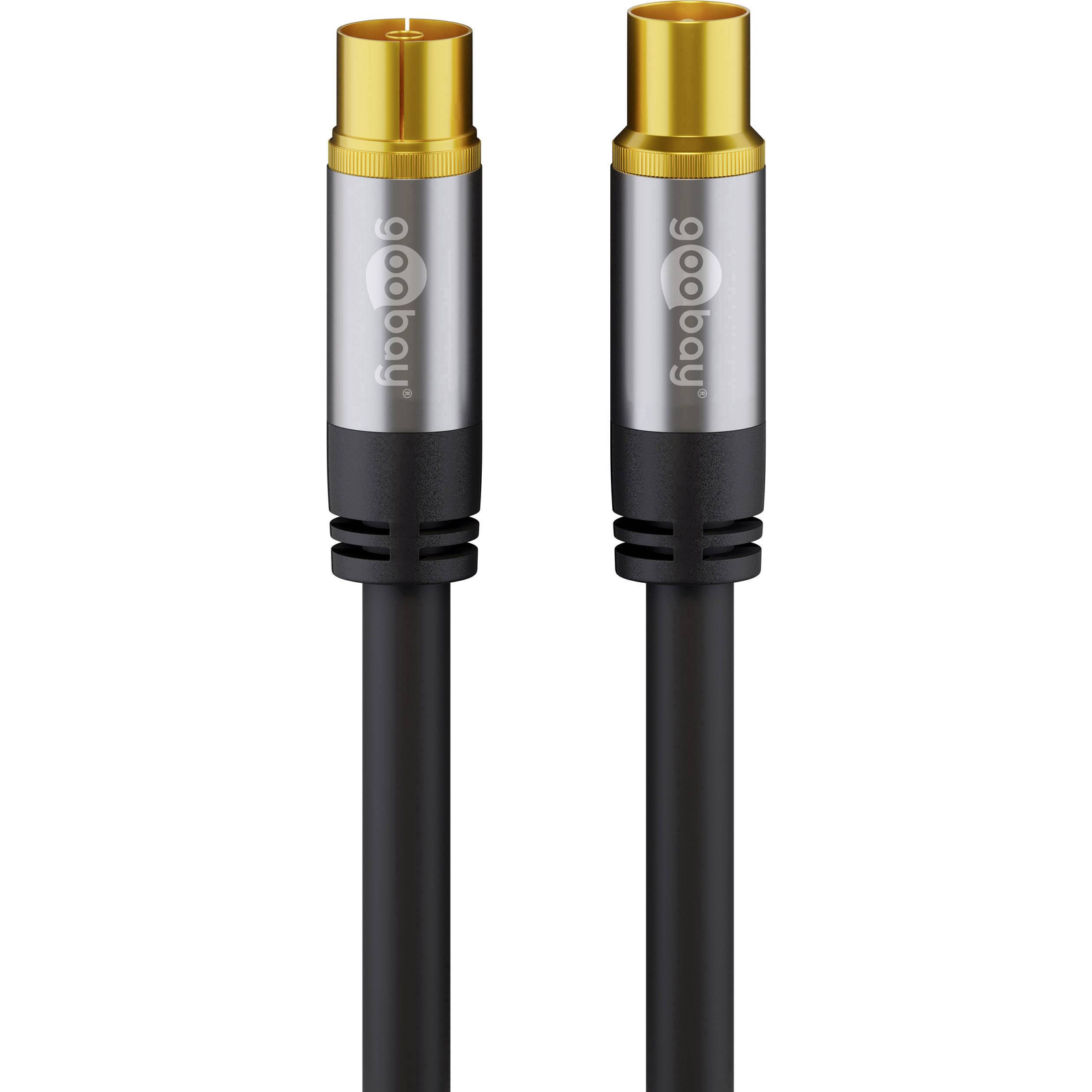 Goobay 70389 Koax antenna kábel 10m - Fekete (70389)