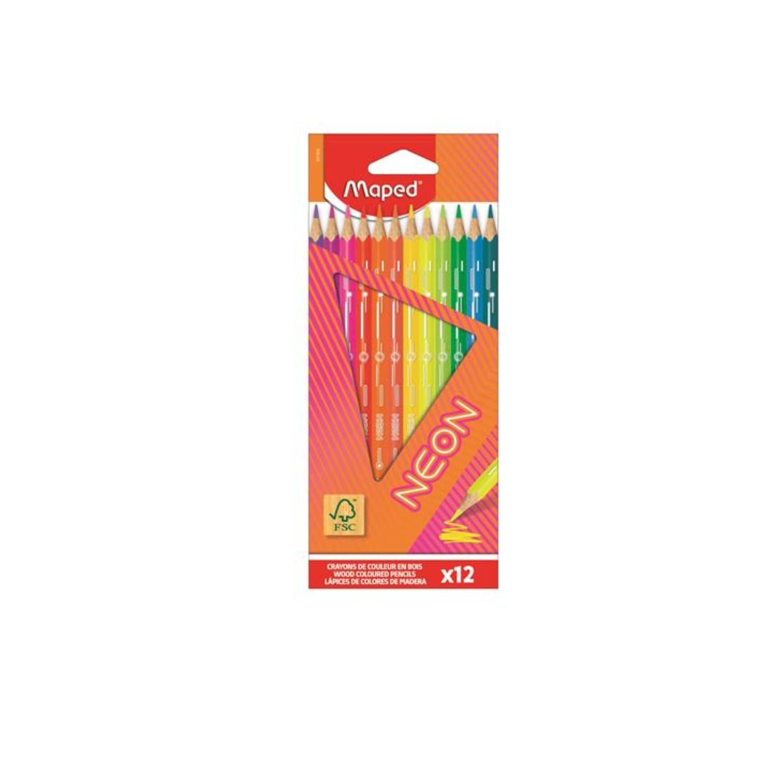 Maped Neon Háromszögletű Színes ceruza készlet - Vegyes színek (12 db/csomag) (831802FC)