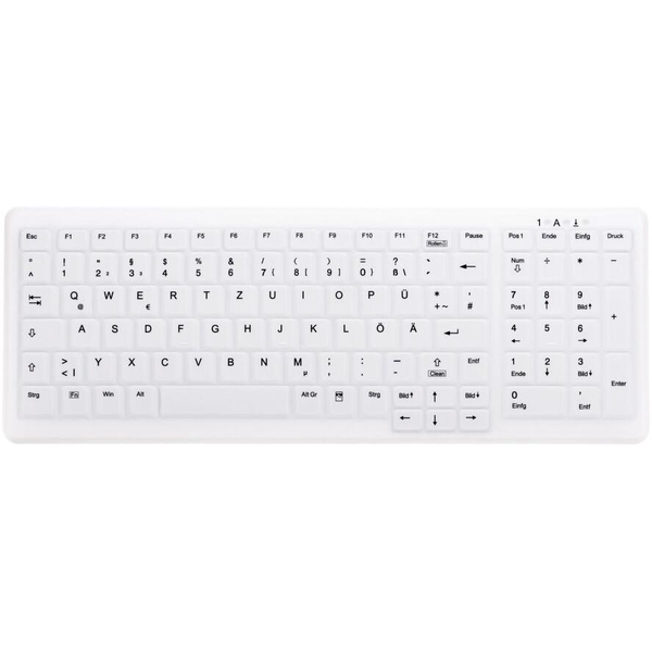 CHERRY AK-C7000 tastatur Medicinsk RF trådløst QWERTZ Tysk Hvid