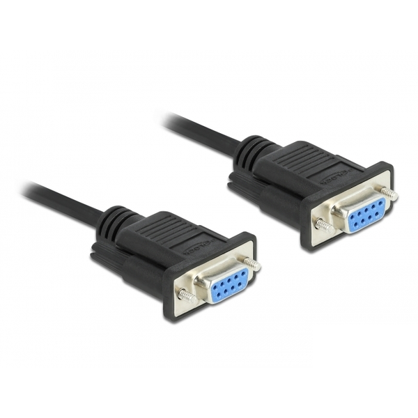 DEDLOCK Kabel Seriell Nullmodem D-Sub9 0,5m Bu mit St-Gehäus